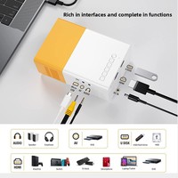 CatVision YG300 Mini projecteur de poche 1080P 100 ANSI Lumens LCD LED Portable 1500:1 pour Home Cinéma Intérieur Extérieur