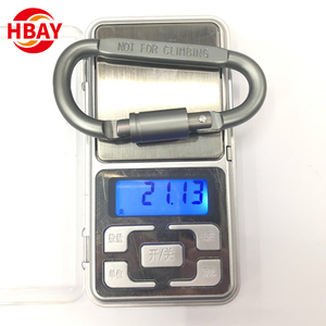 Hızlı asılı somun alüminyum alaşım sırt çantası toka ile 80mm d-şekilli yeşil karabina kalın yan düz kilit kanca - Product Image 3