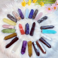 Vente chaude Artisanat en cristal naturel Tour d'améthyste polie Point de quartz rose Tour de quartz clair pour la décoration de la maison
