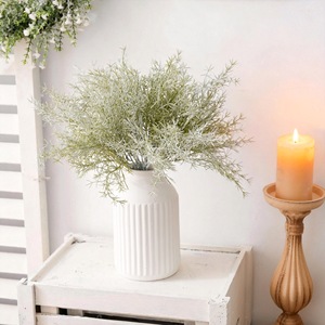 Plante artificielle en herbe Baisi, PVC vert, caoutchouc souple, artisanat de décoration de mariage fait à la main, 120cm - Product Image 1