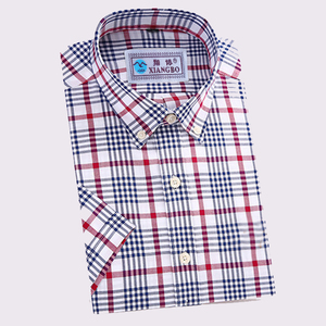 Los hombres de alta calidad de moda 100% algodón italiano de manga larga Camisa de cuadros - Product Image 1