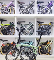 Vélo pliant 4OEM Brompton unisexe 9 vitesses, léger, avec pédales