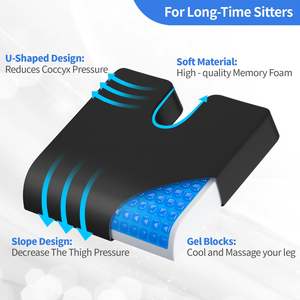 ชุดเบาะนั่งเจลเจลกันแผลกดทับสำหรับเก้าอี้รถเข็นอุปกรณ์เสริมเบาะนั่งก้นกบ - Product Image 3