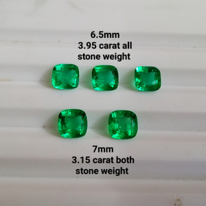 Esmeraldas Colombianas Cultivadas en Laboratorio, Corte Cojín, Color Verde, Gemas Sueltas de Calidad Premium para Joyería, Venta al Por Mayor - Product Image 2