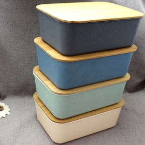 Grande taille en <span class=keywords><strong>fibre</strong></span> <span class=keywords><strong>de</strong></span> <span class=keywords><strong>bambou</strong></span> boîte à <span class=keywords><strong>lunch</strong></span> avec couvercle en <span class=keywords><strong>bambou</strong></span> naturel - Product Image 6