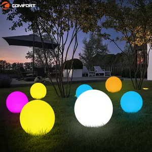 High Quality Bar Table Chair Glowing Luminous Outdoor Led Plastic Lounge Chair Bar Party Led RGB Ball Light With Remote Control