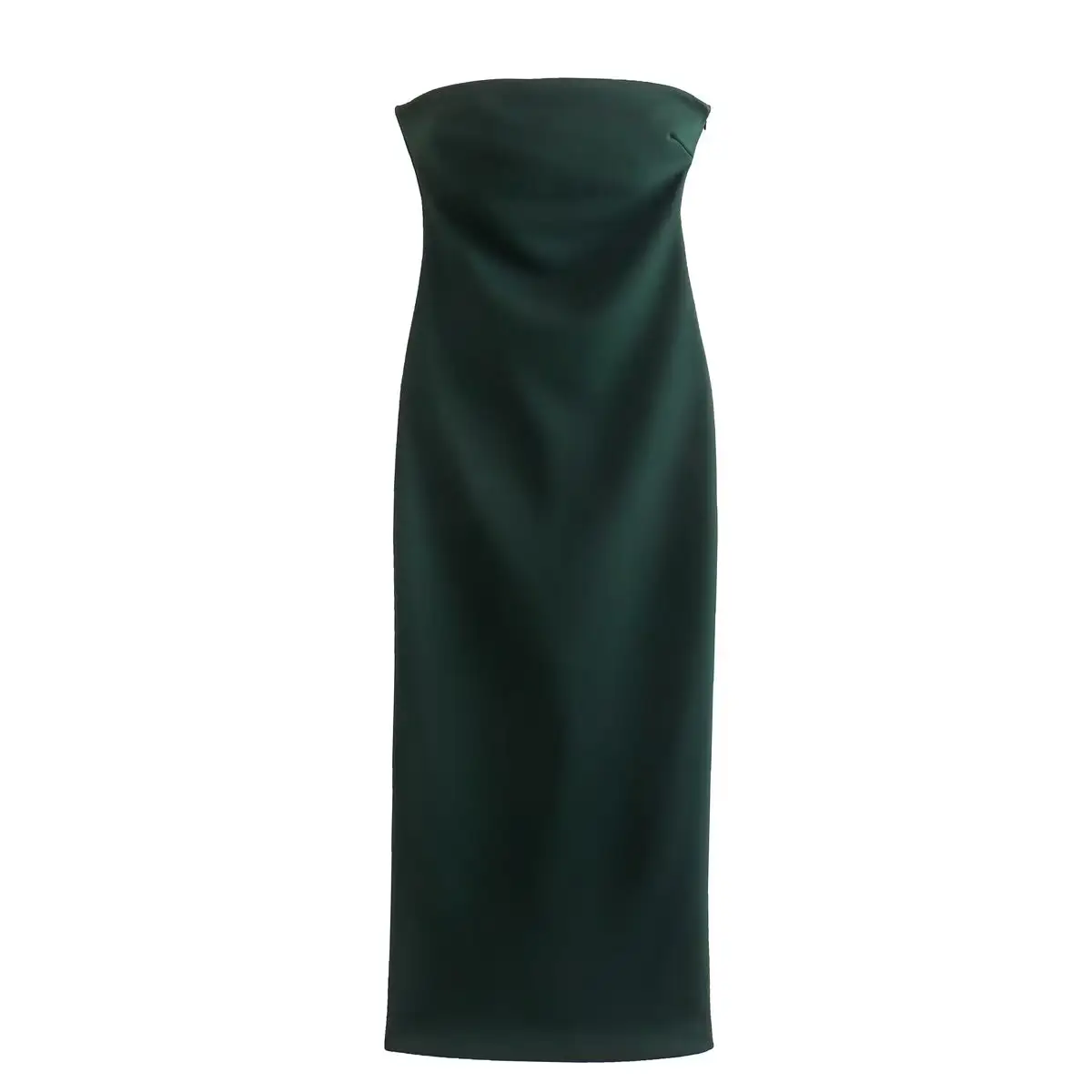 TAOP & Damen bekleidung New Dark Green Tube Top Mode Ärmelloses Kleid Abendkleid Lässig Schlank Luxus Langes Kleid