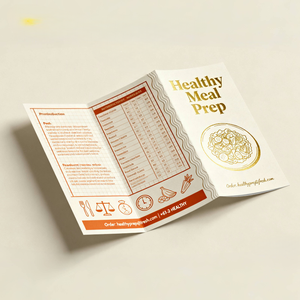 Usine personnalise des brochures étanches en relief de haute qualité pour les dépliants promotionnels Instructions d'utilisation de restaurant d'entreprise - Product Image 1