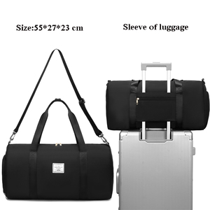Faible QUANTITÉ MINIMALE DE COMMANDE Personnalisé Sec et Humide Séparation Femmes Hommes Gym Fitness Sport Sacs Polochon de Voyage Noir Sac Étanche avec Trousse De Toilette - Product Image 4