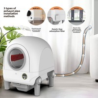 Bac à litière pour chat automatique WiFi personnalisable avec caméra vidéo en temps réel, désodorisation active, ABS, grande capacité, OEM