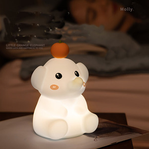 New voi cam voi phòng ngủ đầu giường đồng hành ngủ Pat ánh sáng hẹn giờ đèn bàn bầu không khí Silicone ánh sáng ban đêm - Product Image 2