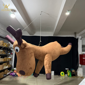 Renne gonflable personnalisé en peluche de dessin animé, ballon de mascotte gonflable Capreolus Pygargus pour la publicité de fête - Product Image 6