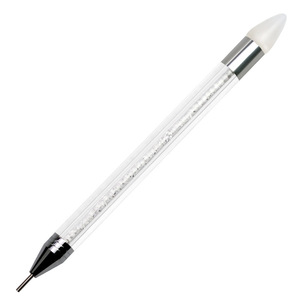 Stylo à double embout en silicone pour nail art, support de diamants, outil de pose à tête angulaire pour la décoration de strass - Product Image 2
