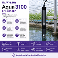 Sonde de pH Aqua3100, électrode étanche IP68, filetage NPT 3/4, pour la surveillance de la purification de l'eau