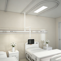 Nouveau bras de surveillance médicale blanc à fixation au plafond avec inclinaison à 90 degrés, construction en alliage d'aluminium, capacité de charge de 2 à 4 kg