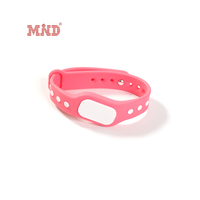 Bracelet en silicone NFC étanche, puce MIFARE Ultralight C, 13,56 MHz, RFID, bracelet en caoutchouc double couche avec bouton