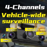 Caméra embarquée 5G WiFi IPS 4 canaux 4K UHD avec vision nocturne, capteur G, enregistrement en boucle 4K, garantie 1 an