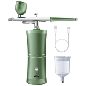Compresseur d'air professionnel rechargeable à piston en cuivre, kit aérographe portable sans fil en ABS, respectueux de l'environnement - Product Image 4
