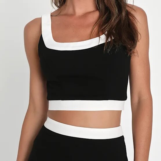 Block Bodycon Set Regular Fit Bodycon Silhouette Hidden Back Elastic Waist Vintage Plain Dyed