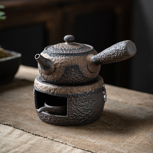 Diffusore di Fragranze Wabi-sabi per Candele Tea Light, Bruciatore in Ceramica Marrone e Nero per Aromaterapia e Palo <span class=keywords><strong>Santo</strong></span> - Product Image 3
