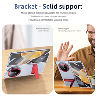 Accessoires pour smartphone transparents Étui de téléphone pour Honor Magic V5 V3 VS3 avec film en verre Support intégré Protection anti-chute