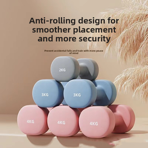 أوزان يدوية من الحديد الزهر مغلفة بالنيوبرين للصالات الرياضية ورفع الأثقال، متوفرة بأوزان 1 كجم و2 كجم و3 كجم و4 كجم و5 كجم، مخصصة حسب الطلب - Product Image 2