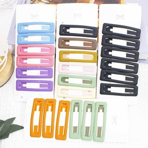 Einfarbige Haarnadeln im europäischen Stil für Mädchen Mehrfarbige Haars pangen für Kinder 6 Stück pro Karte aus Metall Eisen Modisch - Product Image 6