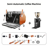 Machine à café expresso en promotion avec double manomètre semi-automatique pour café