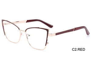 Lunettes classiques œil de chat en métal, montures optiques de luxe simples et élégantes de haute qualité pour un usage quotidien - Product Image 3