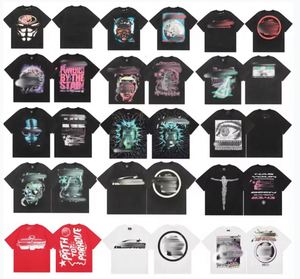 Vente directe d'usine, t-shirts décontractés d'été à manches courtes pour hommes et femmes, tendance, série Hell and Star NFC, imprimés, en coton pur, coupe ample - Product Image 6
