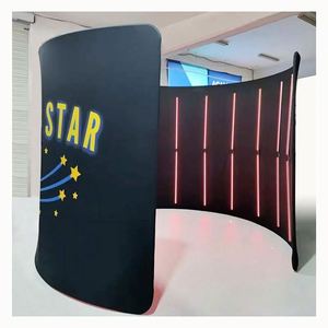 Toile de fond LED portable personnalisée de 3 m pour cabine photo 360° pour mariages et fêtes, accessoires d'affichage - Product Image 1