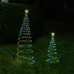 3英尺6英尺螺旋树灯圣诞串灯圣诞树装饰节日照明室内室外使用