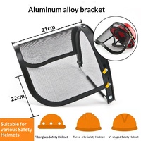 [Usine] Casque de sécurité pour tondeuse à gazon avec écran facial en treillis d'acier et support en aluminium - Protection pour tronçonneuse, débroussailleuse et coupe-bordures
