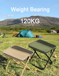265 LBS Foldable Outdoor Fishing Stool Portable <b>Lightweight</b> Chair with Carry Bag Green 600D Polyester - Product Image 3