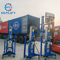 Lève-matériaux portable à manivelle en alliage d'aluminium CE ISO, capacité 340 kg, hauteur de levage de 3 m à 7,9 m, pour entrepôt