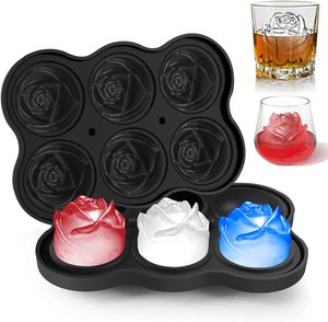 4/6 khoang Rose <span class=keywords><strong>Ice</strong></span> Cube khay không mùi lớn <span class=keywords><strong>Ice</strong></span> Cube Hình thức đa năng thiết kế <span class=keywords><strong>Silicone</strong></span> Rose <span class=keywords><strong>Ice</strong></span> khay khuôn - Product Image 4