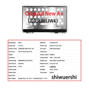 Shiwuershi Original Nuevo A+ 15.6" 1920x1080 Slim EDP 30 Pines TFT Pantalla LCD para Portátil LQ156M1JW01 02 <span class=keywords><strong>13</strong></span> 15 31 <span class=keywords><strong>41</strong></span> 43 - Product Image 5