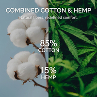 Tissu en jersey de coton biologique et de chanvre mélangé, 140 GSM, mercerisé à l'ammoniaque liquide, pour polos et t-shirts, de la marque BoRan Textile Sustainable