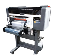 JADE New Two XP600 Printhead Printer UV DTF Otomatis dengan Film Stiker AB Roll Tinta UV Garansi 1 Tahun Kartu Garansi Kaca Dll Ukuran A3 7m/s