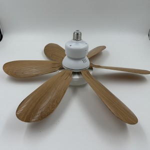 Ceiling Fan Light With Wood Blades Acrylic <b>Ball</b> Lamp Remote Control 6 Blade Flush Mount <b>LED</b> Ceiling Fan - Product Image 4