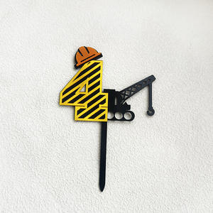 Décoration de gâteau d'anniversaire pour enfant, vente chaude, décoration de cupcake, topper de gâteau numéro <span class=keywords><strong>1</strong></span> à 9, topper de gâteau d'anniversaire pour garçon - Product Image 5