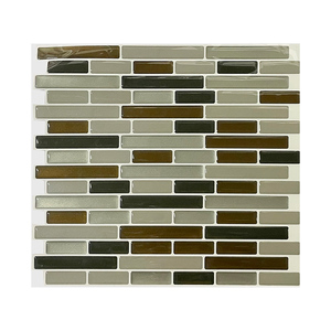 12*12 11.8*11.8 Polegadas Branco Preto Cor DIY 3D Casca e Vara Empilhada Cozinha Subway Mosaico Tile Adesivos - Product Image 1