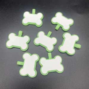 Bone Shape Qr Code Pet Id Tag Free Sample Ready To Ship Glow In The Dark Silicone Personalized Animal Silicone Printed Dog Tag
