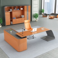 Bureau de Direction de Luxe Ensemble Meubles de Bureau pour PDG Mobilier Commercial
