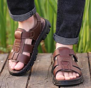 Commercio all'ingrosso di <span class=keywords><strong>sandali</strong></span> da <span class=keywords><strong>uomo</strong></span> in <span class=keywords><strong>pelle</strong></span> di alta qualità estate antiscivolo e resistente all'usura morbido suole <span class=keywords><strong>uomo</strong></span> estate sandalo - Product Image 3