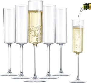Verre à whisky transparent incassable de 6 oz, verres à champagne, flûte à toast, verre de fête, anniversaire, mariage, fabriqué au Vietnam - Product Image 2