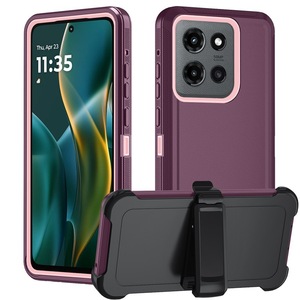 Clip de cinturón resistente y resistente, funda de teléfono de PC de plástico duro de TPU suave para Motorola <span class=keywords><strong>Moto</strong></span> <span class=keywords><strong>G</strong></span> Stylus 5G 2025, funda protectora para teléfono con soporte - Product Image 2