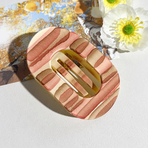 Pince à cheveux ovale plate en PC mat colorée, design bec de canard, forte adhérence, ne se casse pas facilement, pour fille, nouvelle collection transfrontalière haut de gamme - Product Image 4