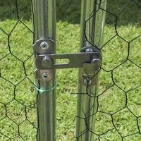 Nouveau poulailler mobile et cage à lapins 200x300x210cm, cadre en tube galvanisé, écologique, portable, en treillis métallique pour l'extérieur et la cour