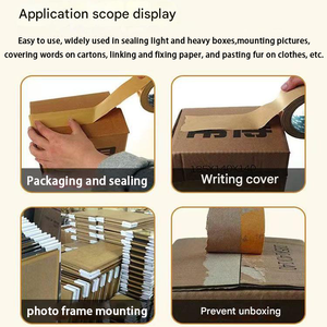 Papier crêpe écologique résistant à la chaleur papier kraft biodégradable ruban d'emballage étanche impression personnalisée pour boîte sac carton - Product Image 5